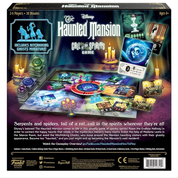 FUNKO DISNEY HAUNTED MANSION MAGIC KINGDOM PARK EDITION COLLECTIBLE BOARD GAME - Picture 3 of 12